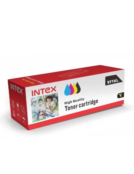 INTEX Toner Cartridge 971XL Yellow Compatible for HP Officejet Pro X576dw X451dn X451dw X476dw X476dn X551dw Printers