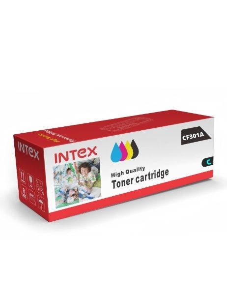INTEX Toner Laser Cartridge CF301A /827A Cyan Compatible for HP Color LaserJet Enterprise flow M880 Series M880z M880z Plus M880 Series M880z Plus NFC M880 Series