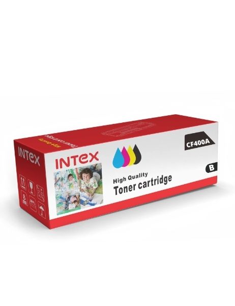 INTEX Toner Color Laser Cartridge CF400A/201A Black Compatible for HP Color Laserjet Pro MFP M277dw M252dw M277n M277c6 M252n M277
