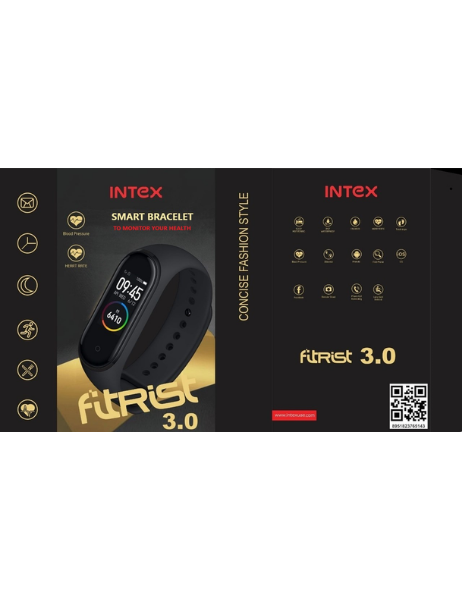 INTEX Health Band FitRist 3.0 - Smart Bracelet with Heart Rate and Blood Pressure Tracker - eDubaiCart