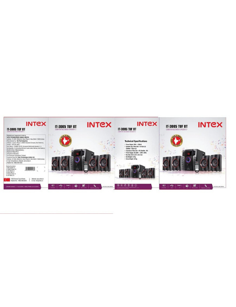 INTEX IT-3005 TUF 4.1 Channel Wireless Bluetooth Multimedia Speaker - eDubaiCart