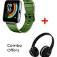 INTEX FitRist Style Smart Watch- Army Green + Intex Roar 101 Combo Offer
